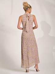 Jolie Moi Pink Chiffon Halter Neck Midaxi Dress - Image 2 of 6