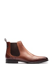 Beige - Base London Ellison Chelsea Leather Boots - Image 1 de 1