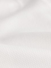 White Signature Pleated Double Cuff  Shirt with Bow Tie And Silver Cufflink - Image 9 of 10