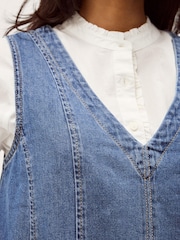 Monsoon Blue Tessa Sleeveless Denim Midi Dress - Image 4 of 5