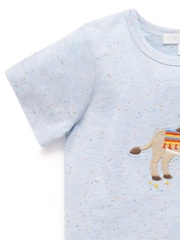 Purebaby Blue Donkey Shorts and T-Shirt Set - Image 3 of 5