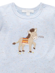 Purebaby Blue Donkey Shorts and T-Shirt Set - Image 4 of 5