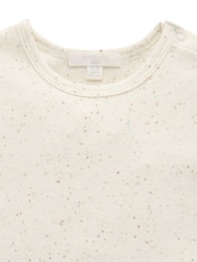 Purebaby Natural Turtle Broderie Dungaree and T-Shirt Set - Image 7 of 7