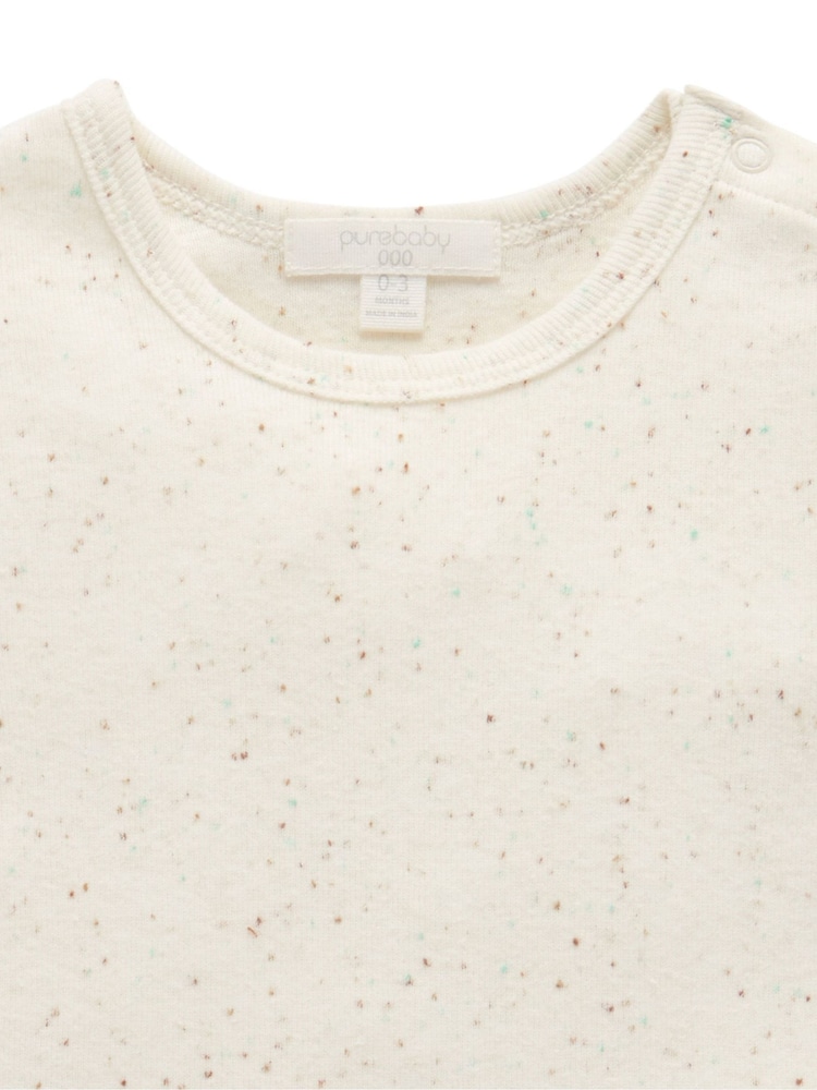 Purebaby Natural Turtle Broderie Dungaree and T-Shirt Set - Image 7 of 7 Purebaby Natural Turtle Broderie Dungaree and T-Shirt Set - Image 7 of 7