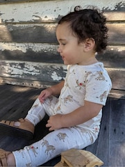 Purebaby リブ半袖ジップパジャマ - 画像 1 / 5