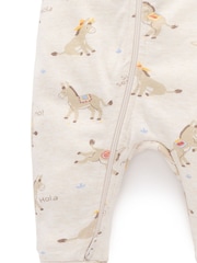 Purebaby リブ半袖ジップパジャマ - 画像 4 / 5