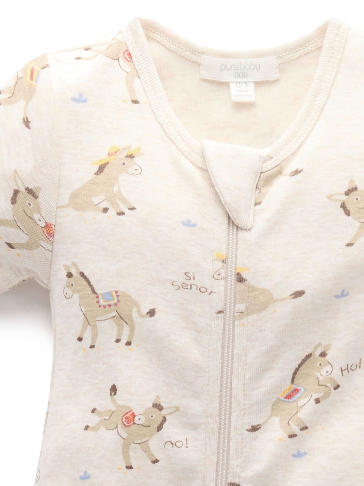 Purebaby リブ半袖ジップパジャマ - 画像 5 / 5