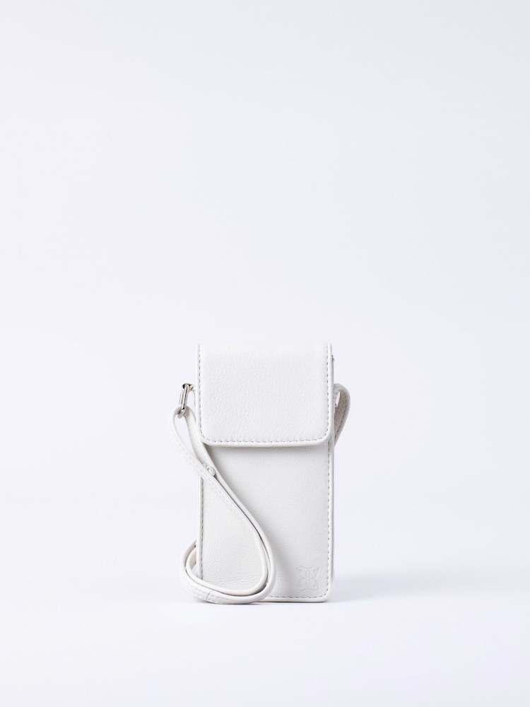Lakeland Leather White Cross-Body Phone Pouch Bag - Image 1 of 5