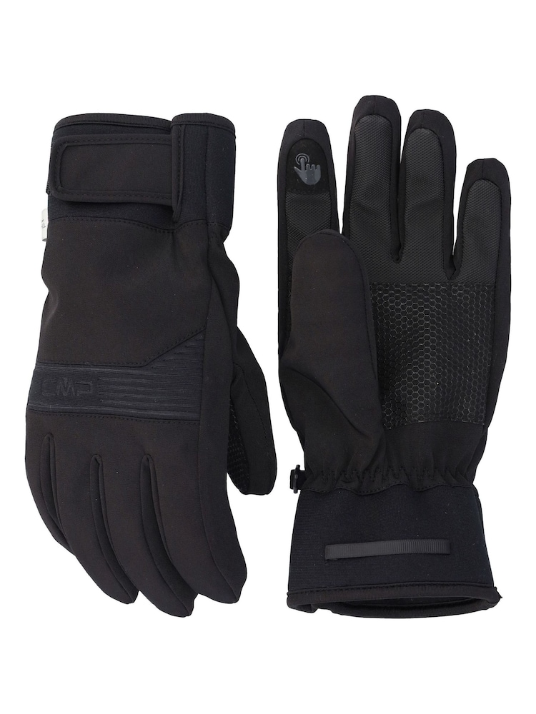 CMP Black Premium Fleece Lined Waterproof Ski Gloves - Image 1 of 8 CMP Black Premium Fleece Lined Waterproof Ski Gloves - Image 1 of 8
