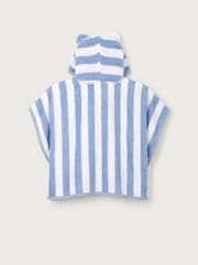 The White Company White Cotton Blue Stripe Towelling Hoodie - Image 2 of 2