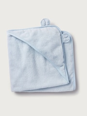 The White Company Blue Hydrocotton Bear Hooded Towel - Image 1 of 1