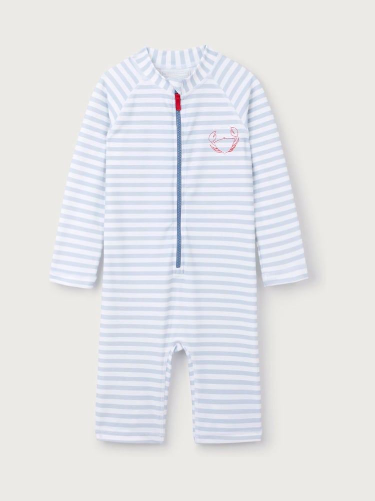 The White Company White Happy Crab Stripe Surfsuit - Image 1 of 1
