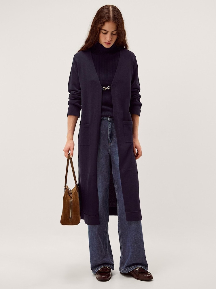 Monsoon Blue Leah Longline Cardigan - Image 2 of 5