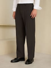 Green Relaxed Fit Smart N.Premium Pleated Trousers - Image 1 of 5