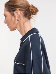 JD Williams Collared Varsity Sweatshirt - Imaginea 4 din 4