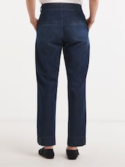 JD Williams Blue Elasticated Waist Peg Leg Jeans - Image 4 of 4
