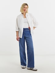 Albastru - JD Williams Weekender Wide Leg Jeggings - Imaginea 1 din 4