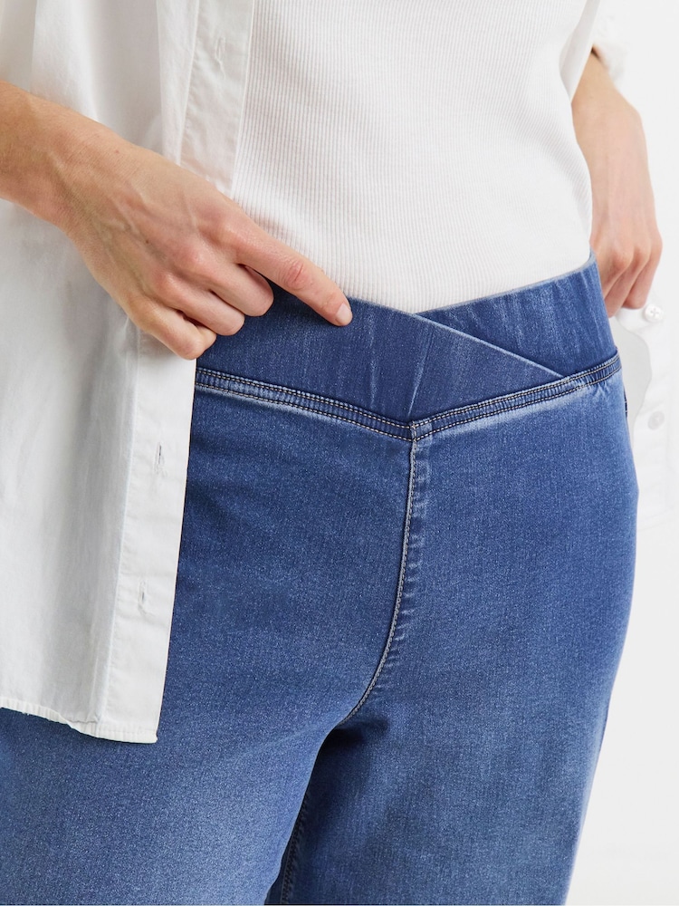 Albastru - JD Williams Weekender Wide Leg Jeggings - Imaginea 4 din 4