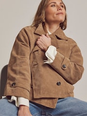 JD Williams Brown Anthology Suede Jacket - Image 3 of 4