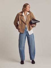 JD Williams Brown Anthology Suede Jacket - Image 4 of 4