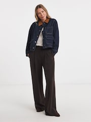 JD Williams Cord Collar Denim Barn Jacket - Image 2 of 4