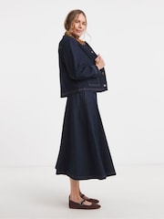 JD Williams Cord Collar Denim Barn Jacket - Image 3 of 4