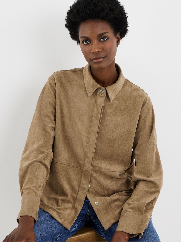 JD Williams Suedette Shirt - Imaginea 1 din 4