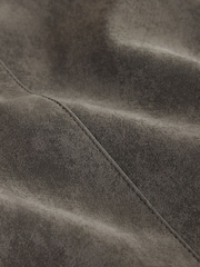 Grey Faux Leather Suedette Mini Skirt - Image 2 of 3