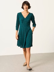 Bleu de sarcelle - Robe à pois FatFace - Image 1 de 6