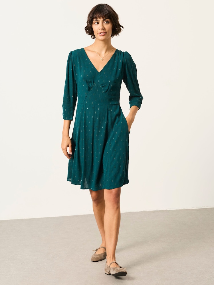 Bleu de sarcelle - Robe à pois FatFace - Image 1 de 6