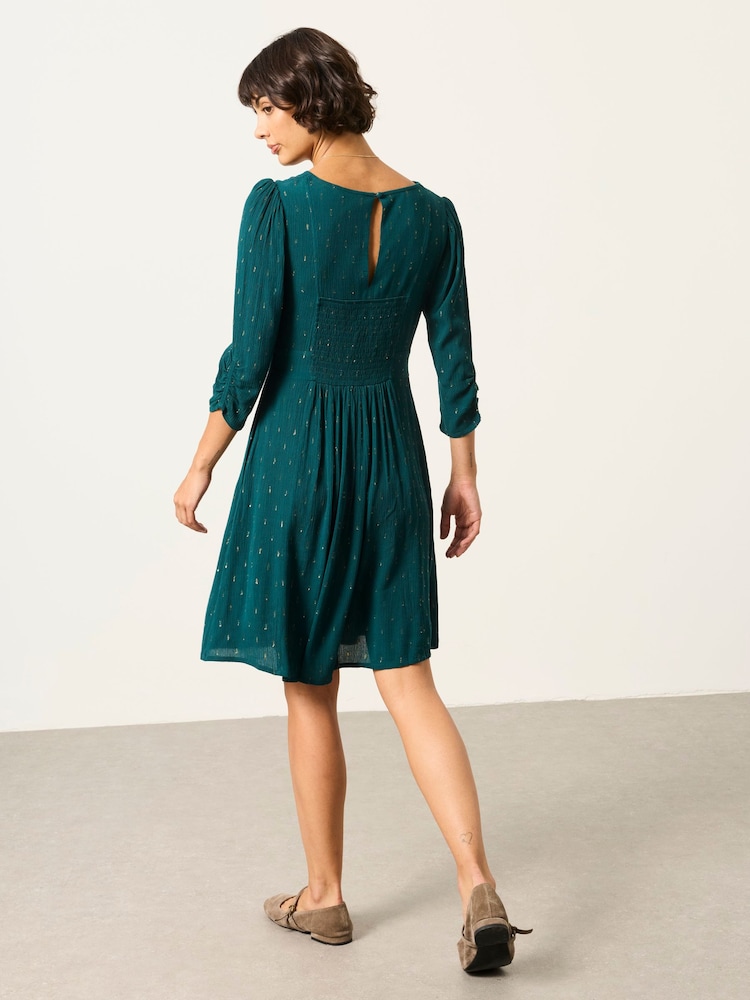 Bleu de sarcelle - Robe à pois FatFace - Image 2 de 6