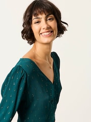 Bleu de sarcelle - Robe à pois FatFace - Image 3 de 6
