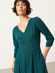 Bleu de sarcelle - Robe à pois FatFace - Image 4 de 6