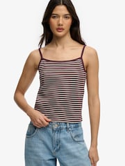 Superdry Red Athletic Essentials Stripe Cami Jumper - Image 1 of 5
