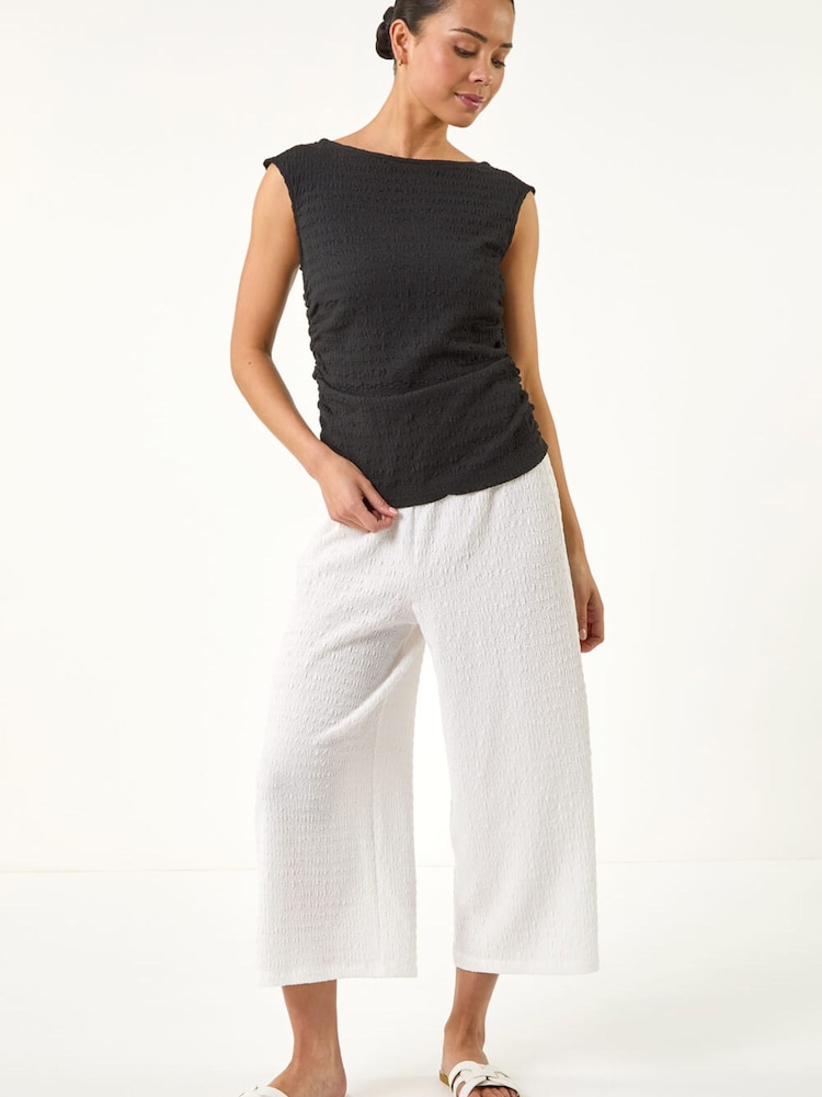 Roman Black Petite Textured Stretch Blouses - Image 2 of 5