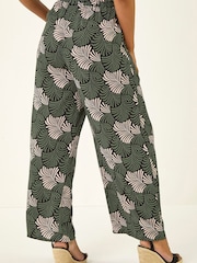 Roman Green Petite Abstract Leaf Trousers - Image 3 of 5