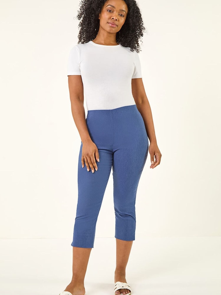 Roman Blue Petite Beng Crop Trousers - Image 2 of 5 Roman Blue Petite Beng Crop Trousers - Image 2 of 5