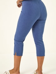 Roman Blue Petite Beng Crop Trousers - Image 3 of 5