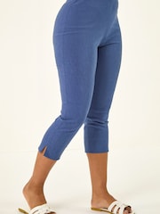 Roman Blue Petite Beng Crop Trousers - Image 4 of 5