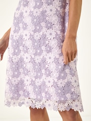 Roman Petite Floral Broderie Shift Dress - תמונה 5 מתוך 5