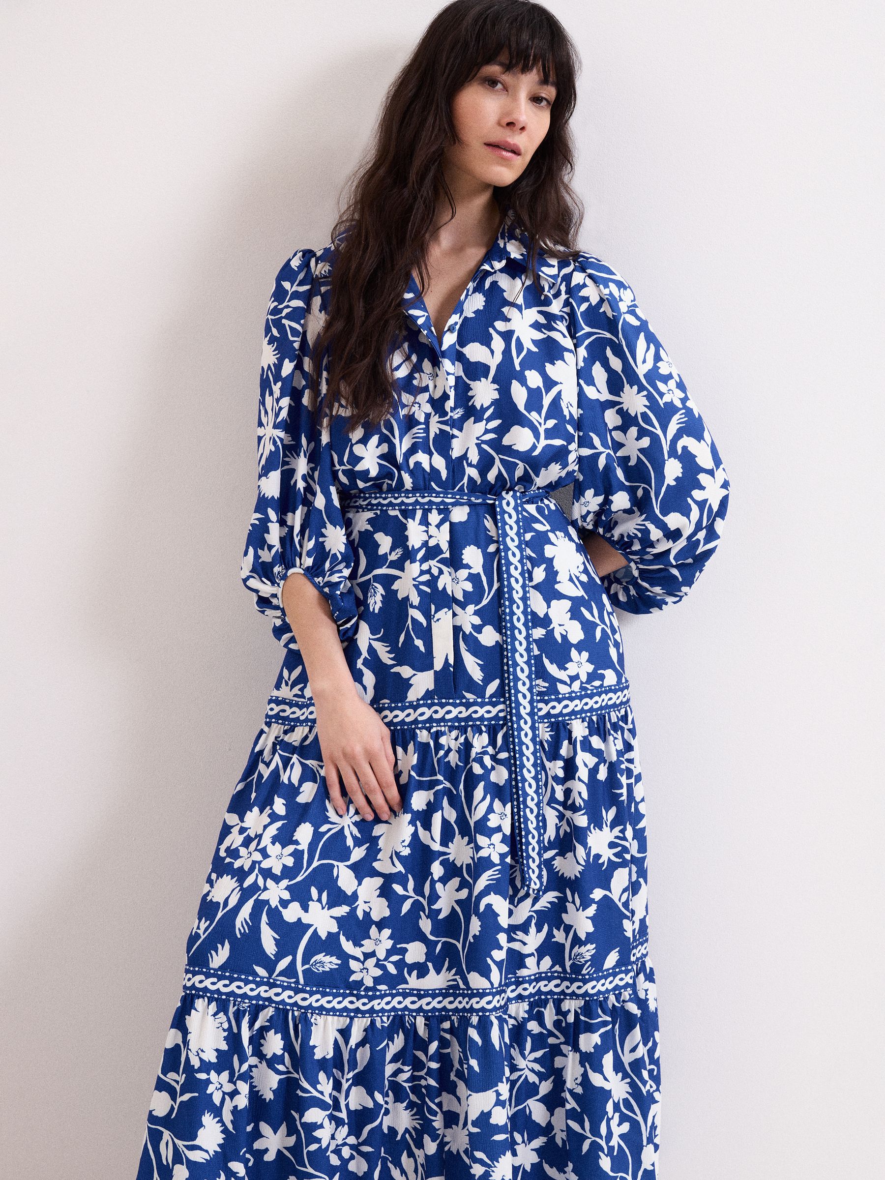 blue phase eight dress Phase Eight Violet Floral Maxi Dress Multi Size 06