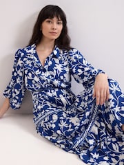 Phase Eight Blue Coralie Blue Dress - Image 6 of 7