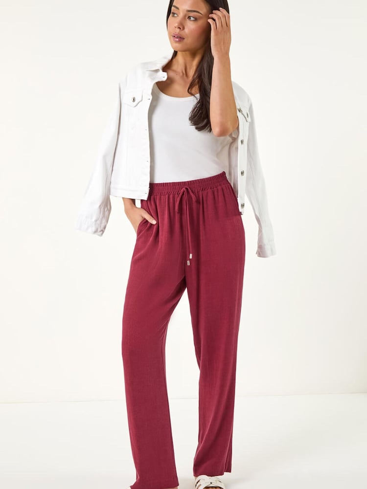 Roman מכנסיים מתערובת פשתן עם קשירה במותניים, מידות קטנות - תמונה 1 מתוך 5 Roman מכנסיים מתערובת פשתן עם קשירה במותניים, מידות קטנות - תמונה 1 מתוך 5