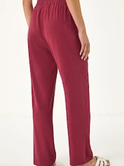 Roman מכנסיים מתערובת פשתן עם קשירה במותניים, מידות קטנות - תמונה 3 מתוך 5