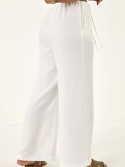 Roman White Petite Pull On Woven Trousers - Image 3 of 5
