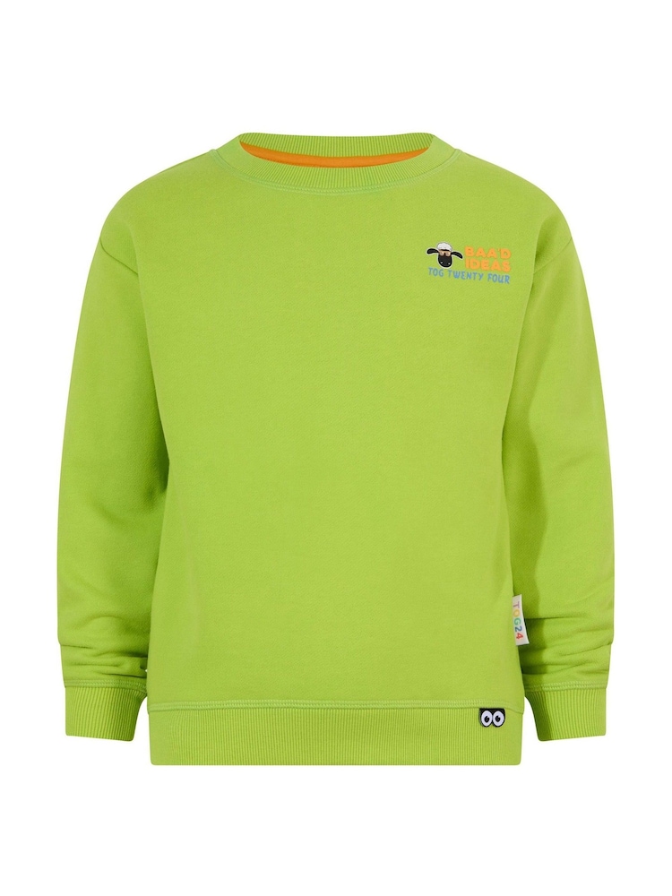 Tog 24 Green Montadale Kids Shaun The Sheep Crew Sweat Top - Image 7 of 7