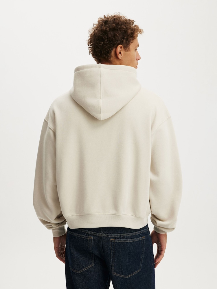 Cotton On Cream Cropped Zip Up Graphic Hoodie - Image 2 of 5 Cotton On Cream Cropped Zip Up Graphic Hoodie - Image 2 of 5