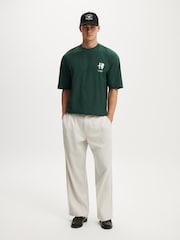Cotton On Green Cropped Fit Alfa Romeo T-Shirt - Image 3 of 7