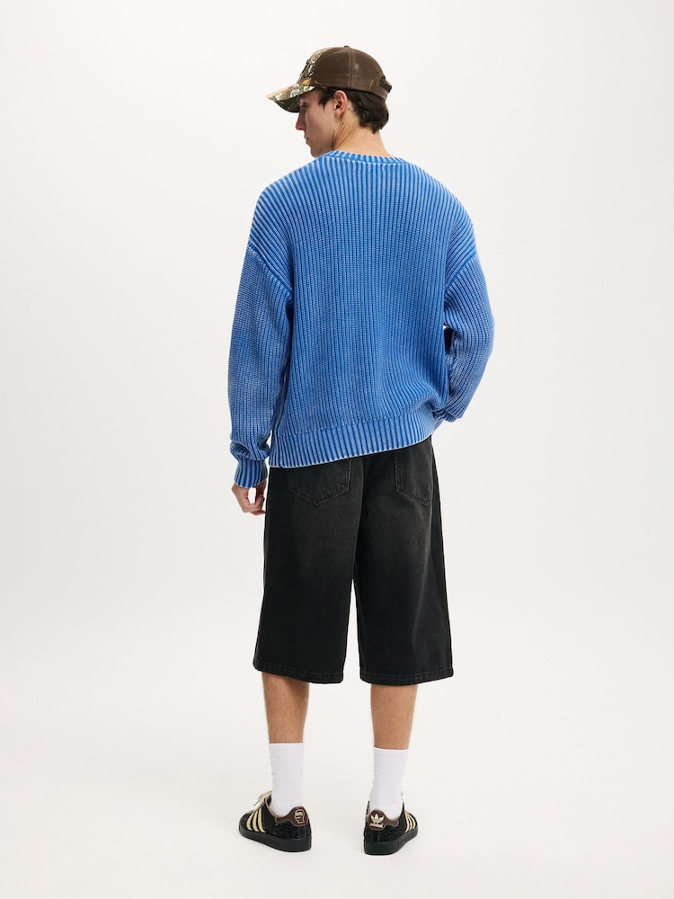 Cotton On Black Super Baggy Jort Shorts - Image 2 of 7