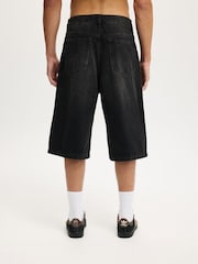 Cotton On Black Super Baggy Jort Shorts - Image 5 of 7
